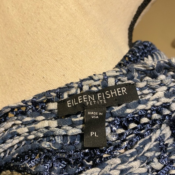 Eileen Fisher Blue Knit Shirt - Picture 10 of 10
